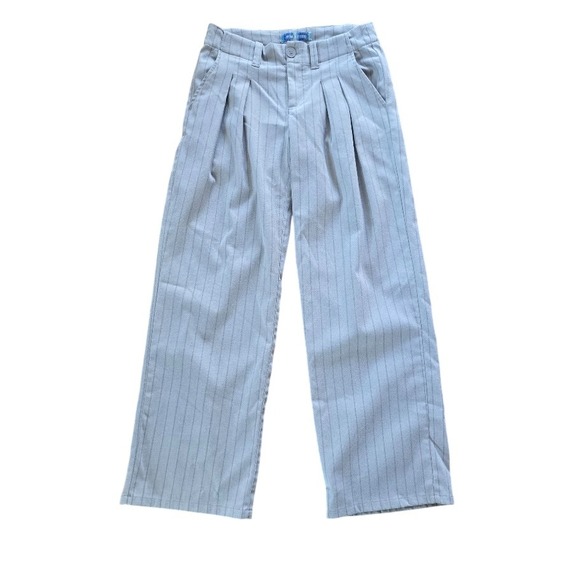 Urban Outfitters Pants - Urban Outfitters Wide Leg Trousers Women 0 Grey Pinstripe Dark Academia Core